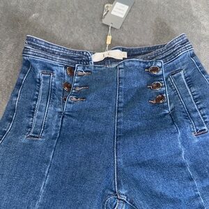 High-Waisted Blue Jeans